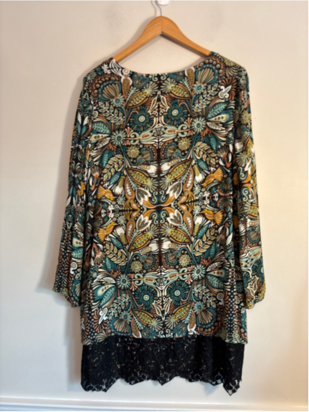 California MoonRise Boho-Style Tunic Mini Dress Size M Festival Hipster Travel - Picture 3 of 12